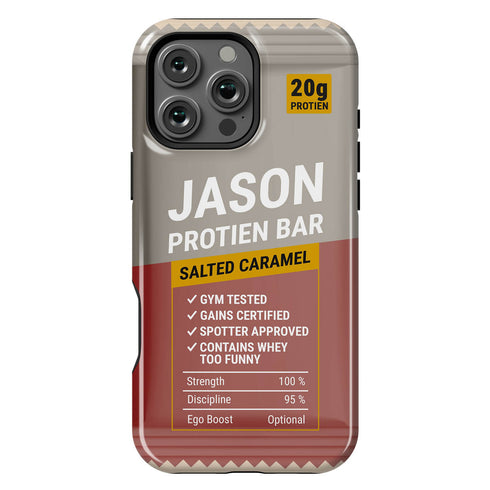 Personalized Gym Rat Protein Power Bar iPhone Case